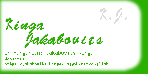 kinga jakabovits business card